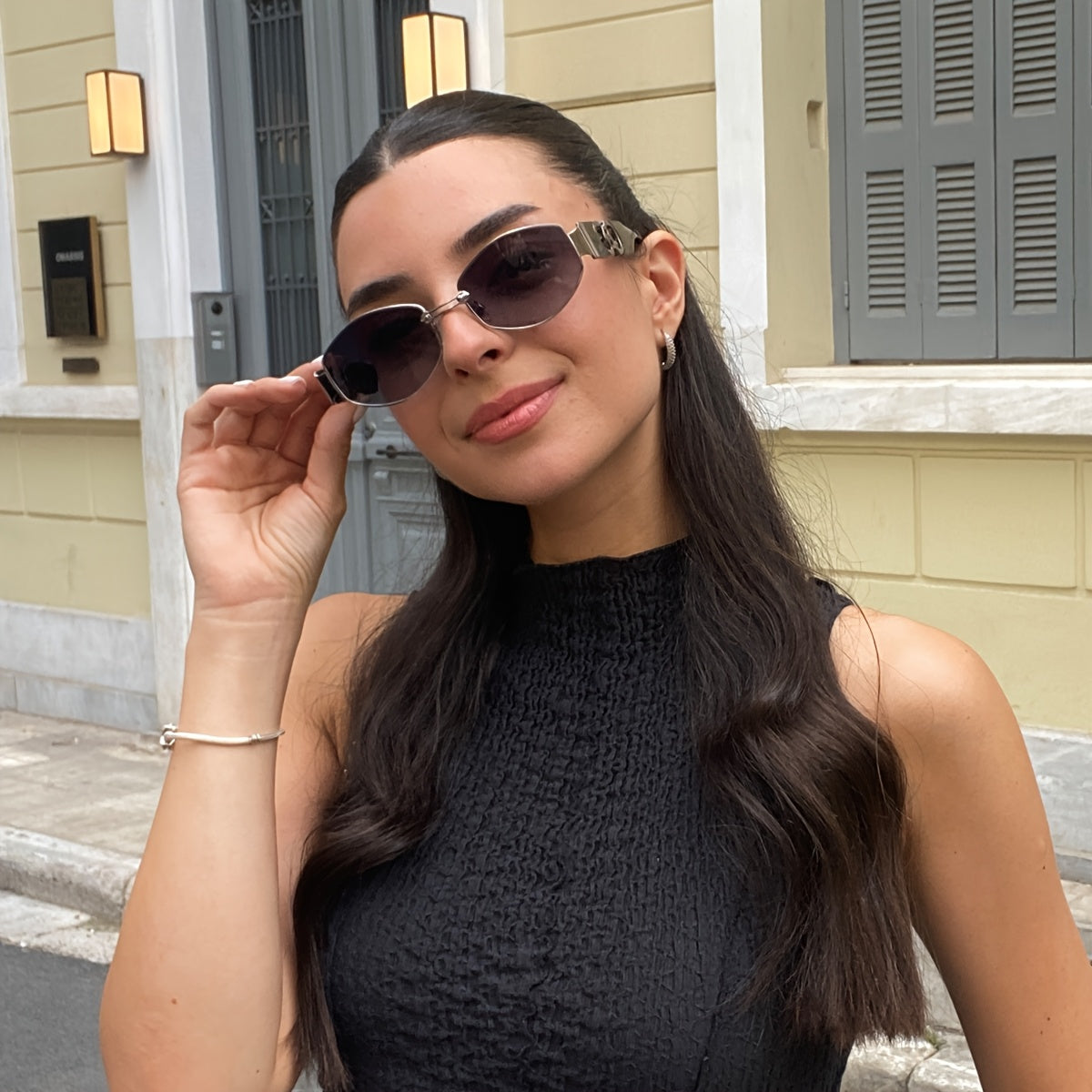 Vintage Oval Narrow Frame Sunglasses for Women and Men