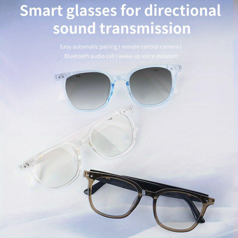 Color changing glasses smart glasses, indoor white anti-blue light, outdoor UV protection changes to black