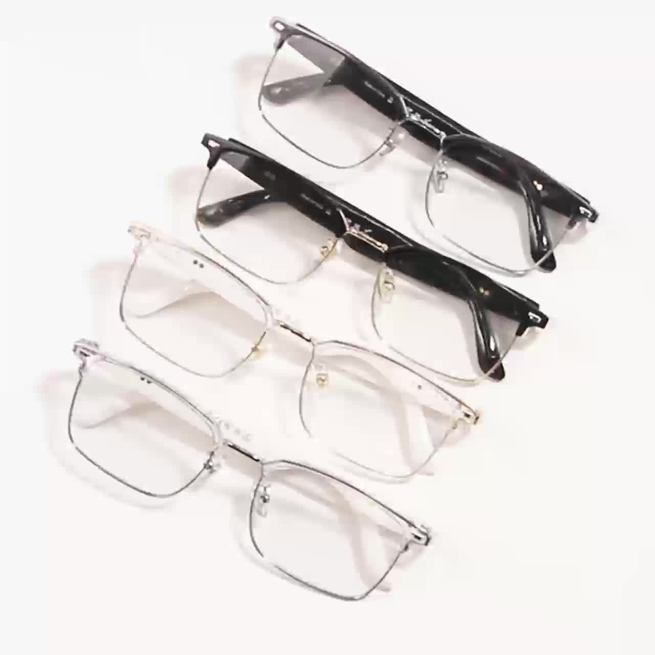 Color changing glasses smart glasses, indoor white anti-blue light, outdoor UV protection changes to black