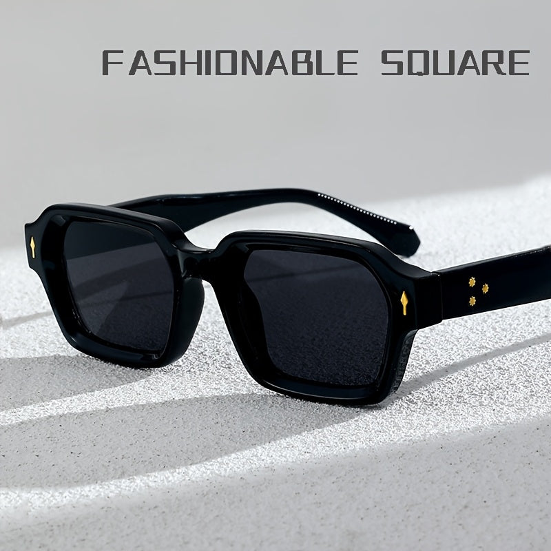 Men's Small Frame Square with Polarized Lenses, Blue Light Blocking & Anti-Glare