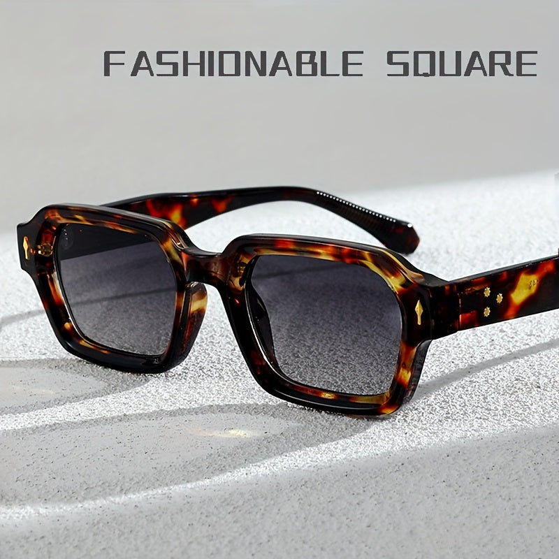 Men's Small Frame Square with Polarized Lenses, Blue Light Blocking & Anti-Glare