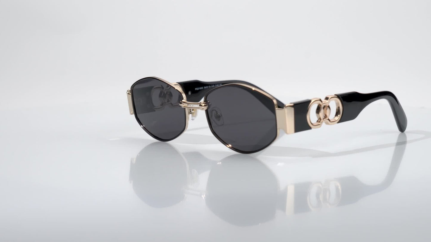 Vintage Oval Narrow Frame Sunglasses for Women and Men