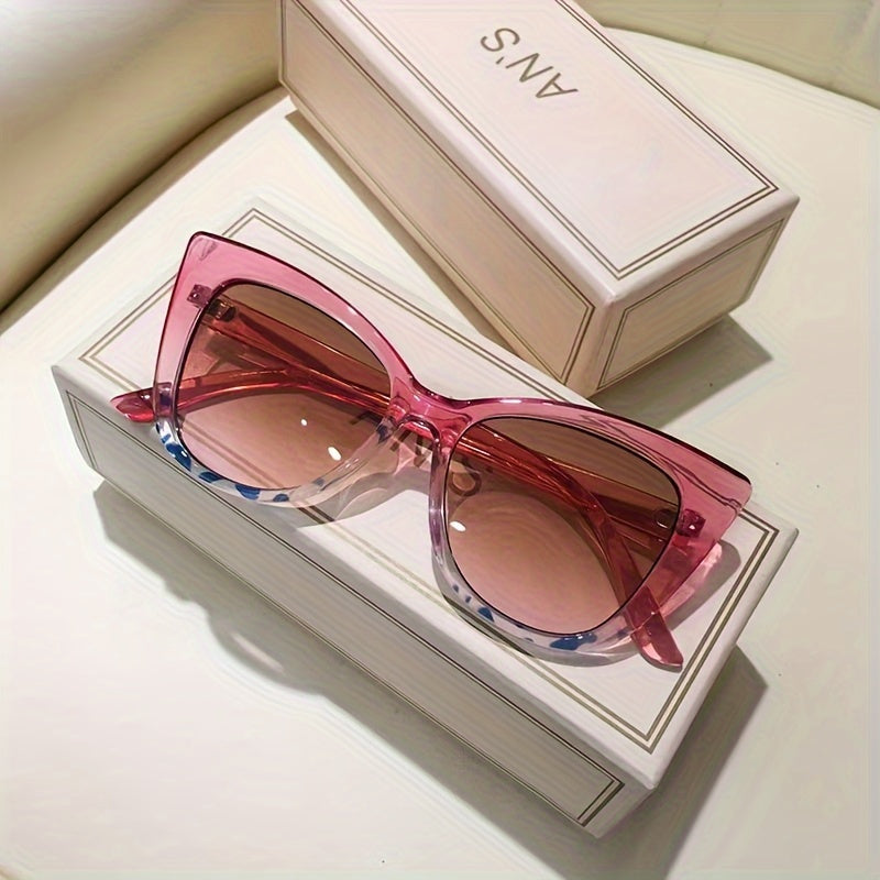 Women's Cat-Eye Gradient Glasses - Non-Prescription Vintage eyewear with Anti-Blue Light Lens