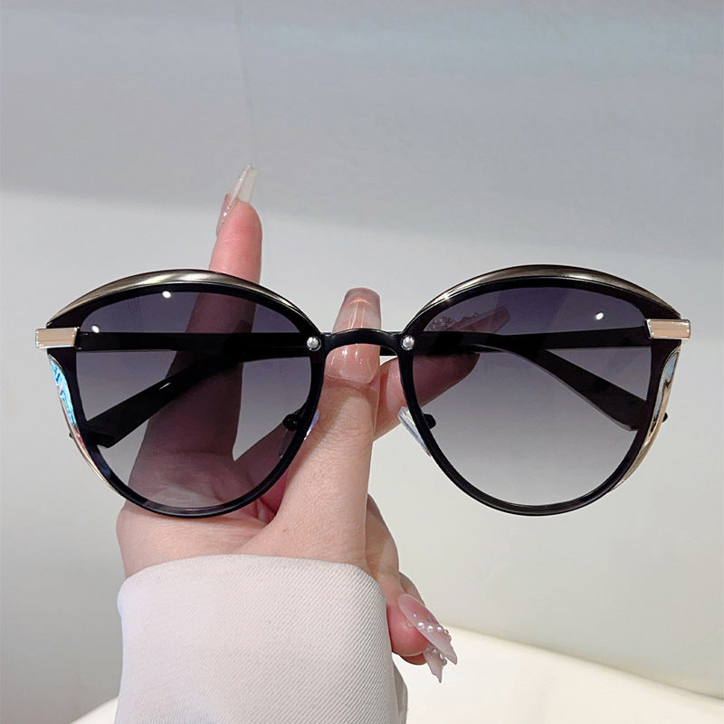 Women'S Anti-Glare Polarized Fashion Glasses - Cat Eye Glasses with Dark Tinted lenses
