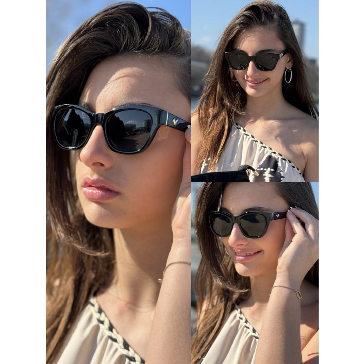 Small Polarized Glasses for Women Trendy Classic Cat Eye Glasses for Narrow Face with UV400 Protection LS2315