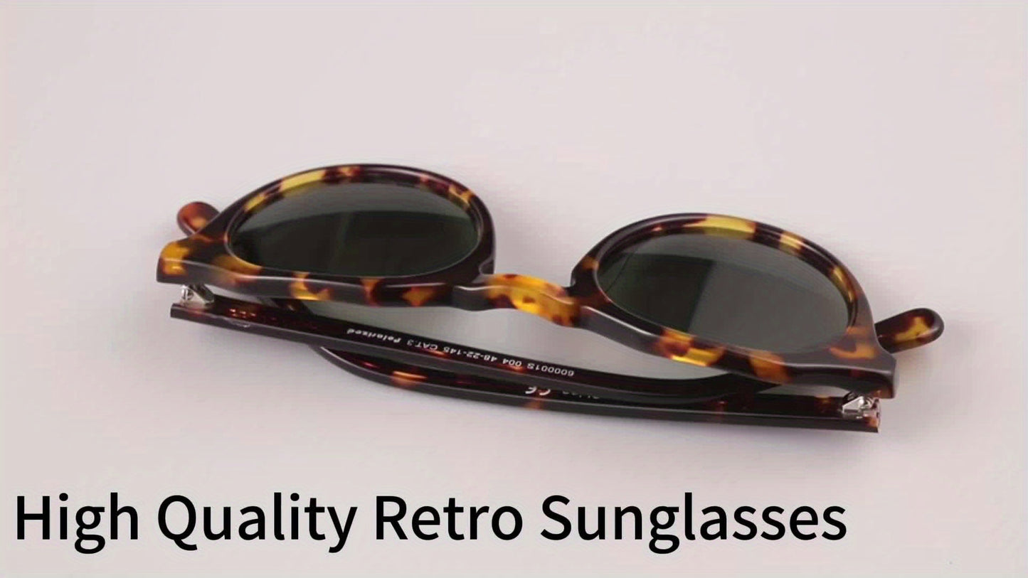 ZENOTTIC Vintage Round Polarized For Men Women UV400 Protection Shade