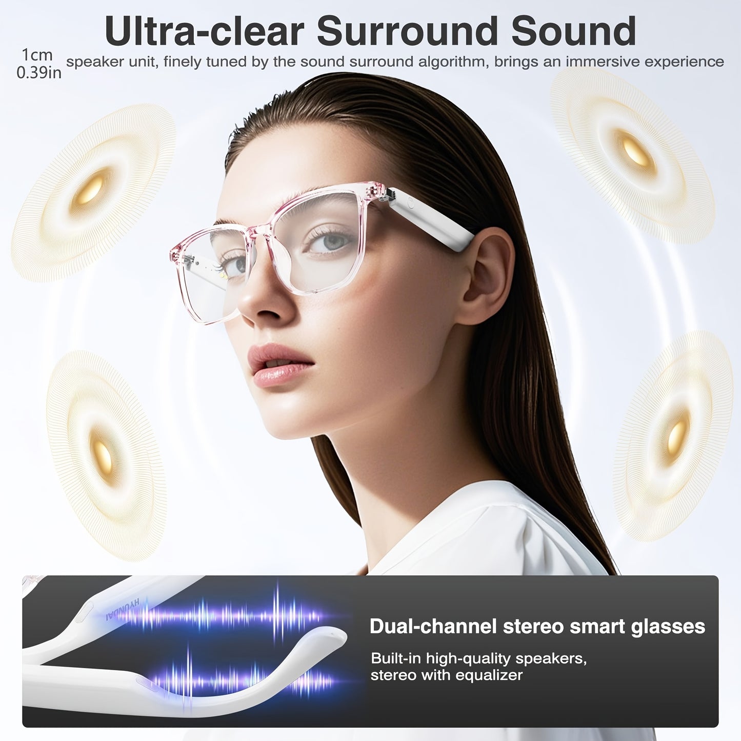 New Smart Glasses for 2024, Equipped with A Built-in Microphone And Speake