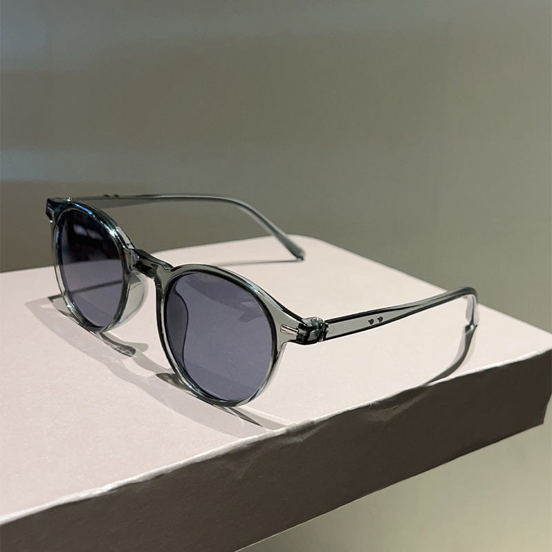 Men's Retro Round Tortoiseframe-Style Fashion Glasses - Polarized Anti-Blue Light Non-Prescription Glasses
