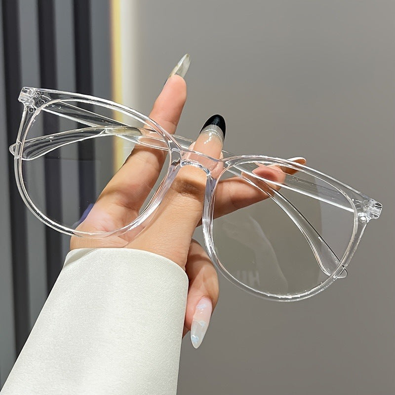 3pcs Retro Classic Fashion Glasses - Minimalist Round Full Rim TR PC Polycarbonate Frames in Black