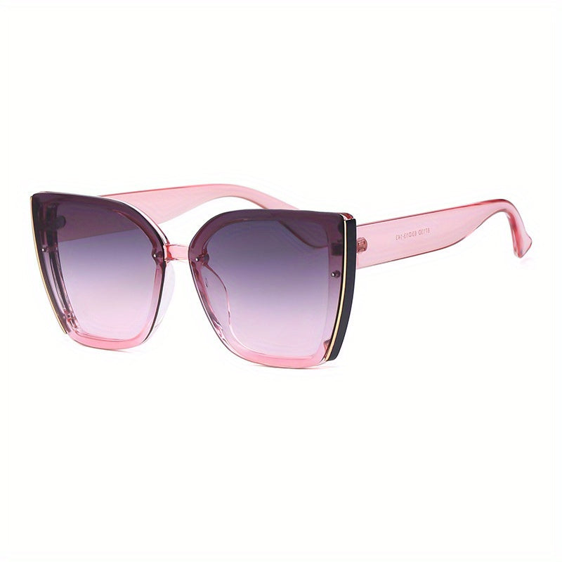 Stylish Large Frame Women'S Cat-Eye Fashion Glasses - Korean Style Oversized Cat-Eye Lenses