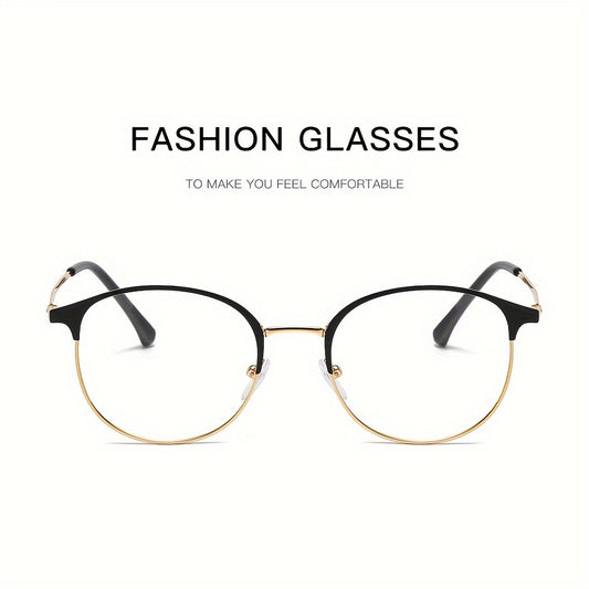 1 Pair of Stylish Round Fashion Glasses for Men & Women - Photochromic Lenses