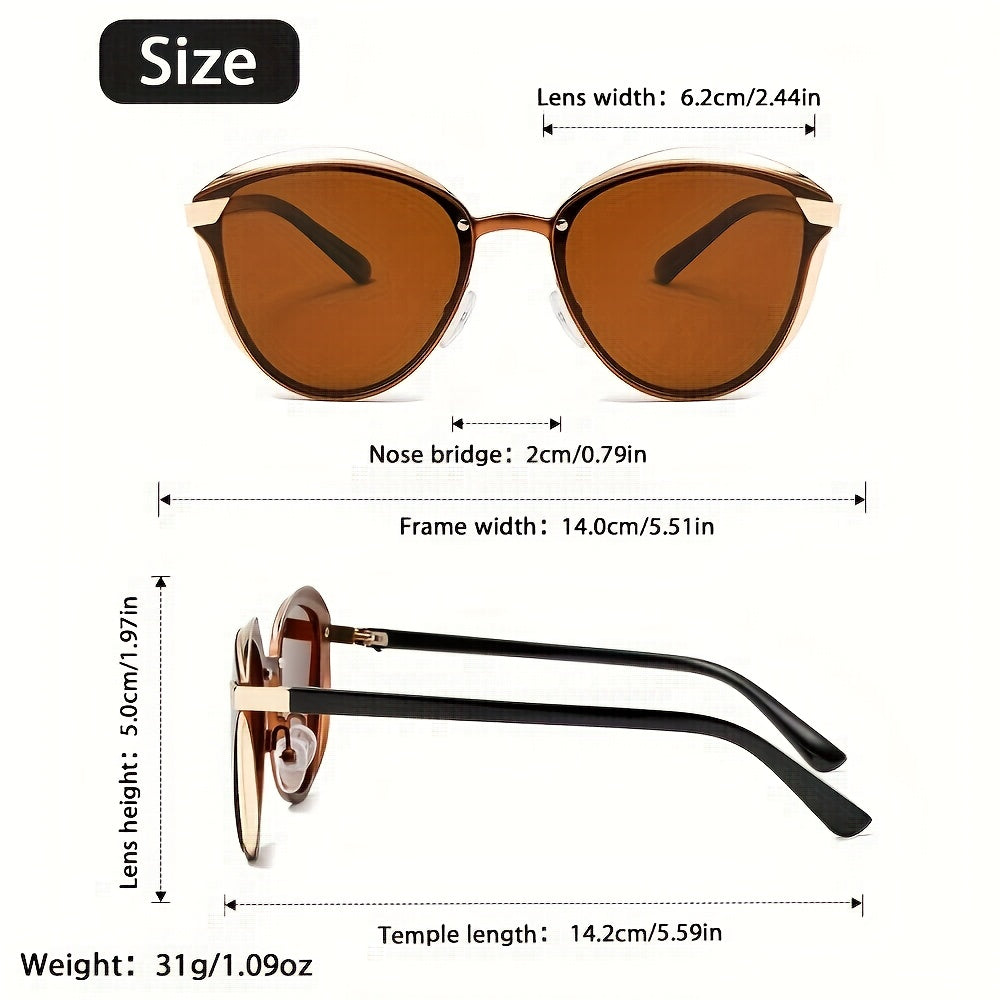 Fashion Glasses, VIOLA MAG 4pcs VIOLA MAG Women's Oversized Cat-Eye Fashion Glasses - Color-Changing Lenses