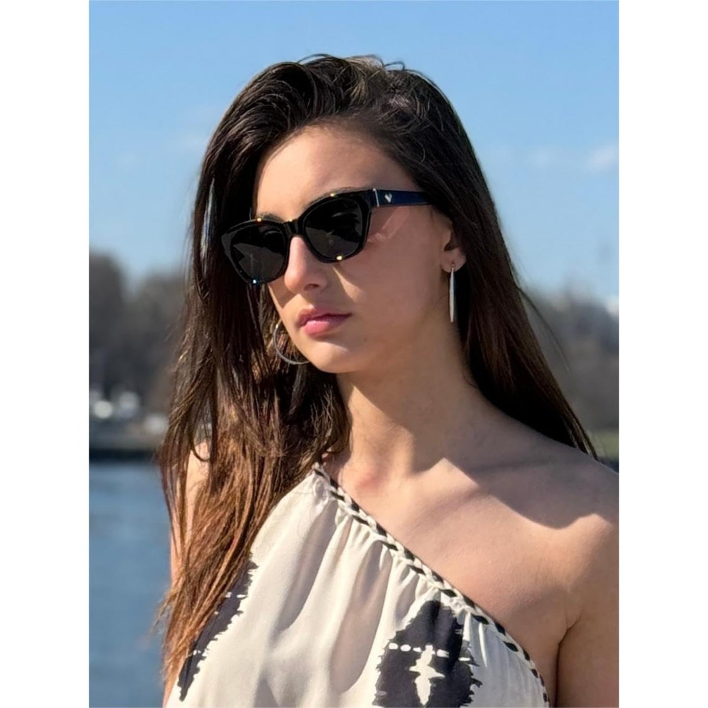 Small Polarized Glasses for Women Trendy Classic Cat Eye Glasses for Narrow Face with UV400 Protection LS2315