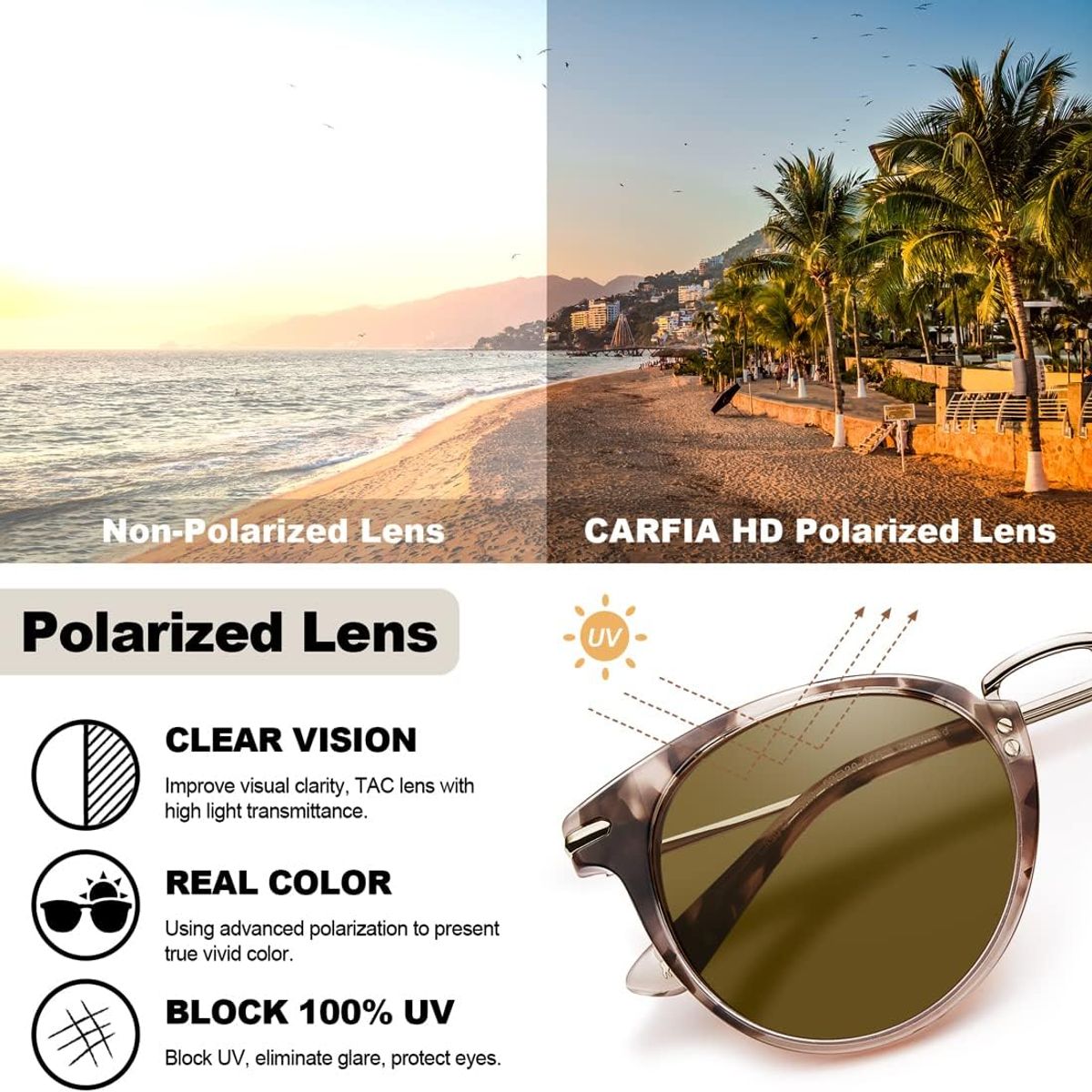 CARFIA Women'S Retro Cat Eye Fashion Glasses - Protection & Anti-Blue Light