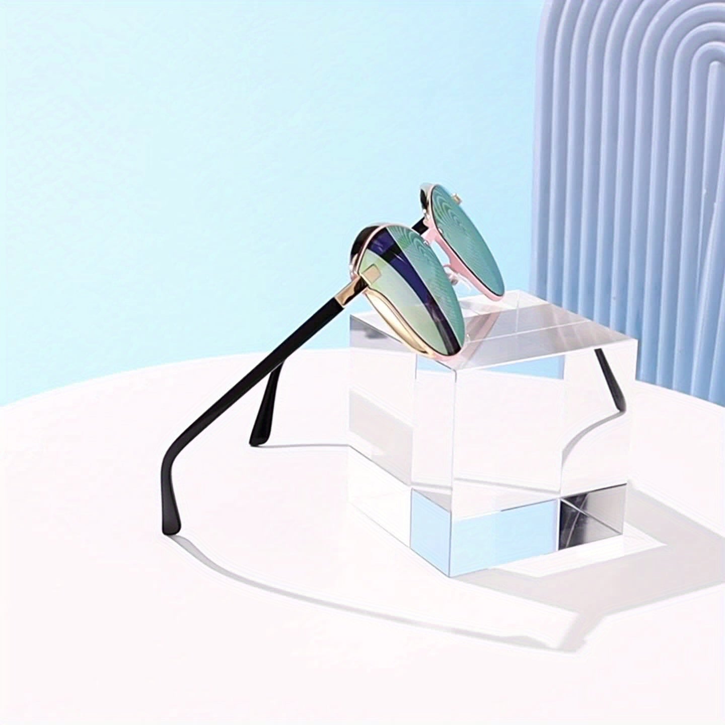 Fashion Glasses, VIOLA MAG 4pcs VIOLA MAG Women's Oversized Cat-Eye Fashion Glasses - Color-Changing Lenses