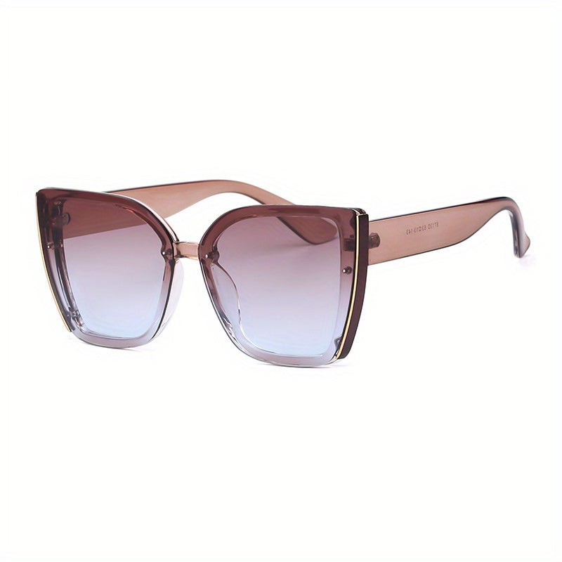 Stylish Large Frame Women'S Cat-Eye Fashion Glasses - Korean Style Oversized Cat-Eye Lenses